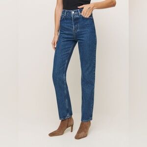 Reformation Cynthia High Rise Straight Jeans in Size 27